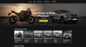 Jasa Pembuatan Website Rental Murah Motor dan mobil di bali