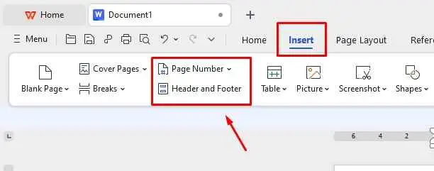 Setting Cara membuat nomor halaman di wps office