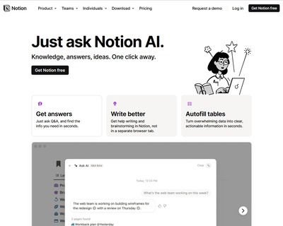 Notion AI - Salah satu dari 10 Aplikasi AI Terbaik untuk Meningkatkan Produktivitas Anda di Tahun 2024